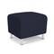 Lesro Siena Lounge Reception 1 Seat Bench, Brushed Steel, OH Navy Upholstery SN1001 - alternate 2